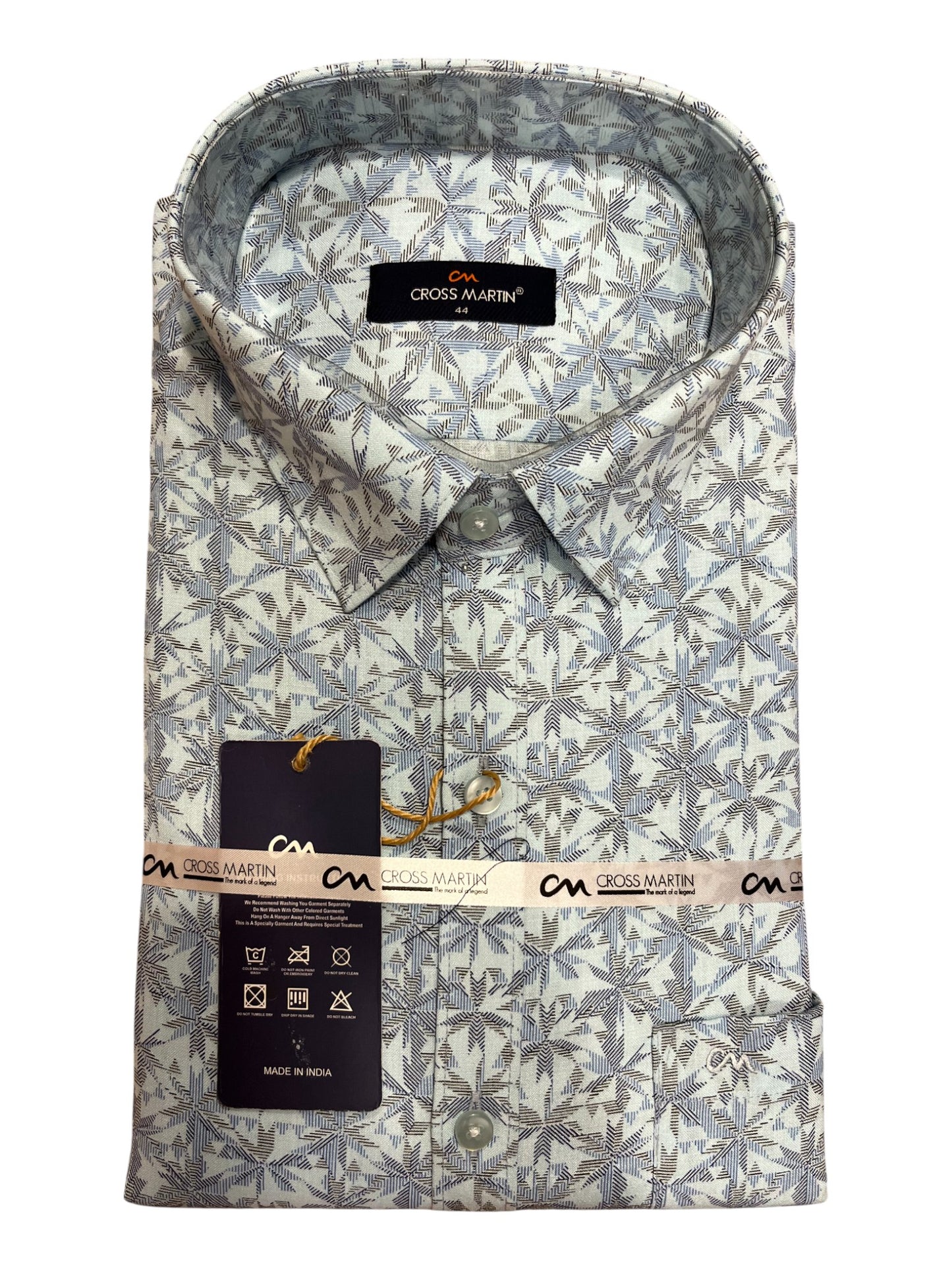 Southloom Pure Cotton Brown Printed Shirt (44 FS)