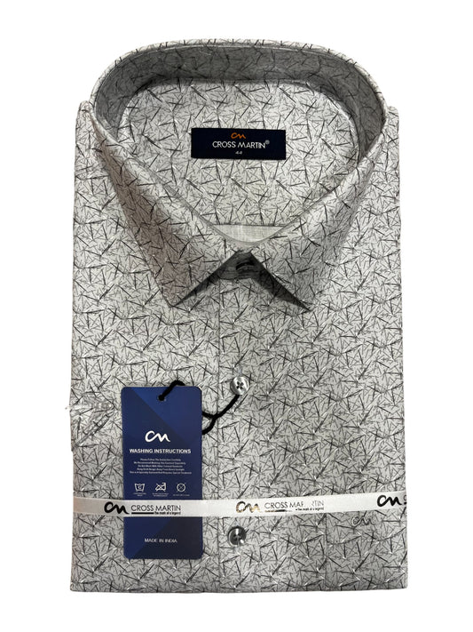 Southloom Pure Cotton Green Printed Shirt (44 HS)