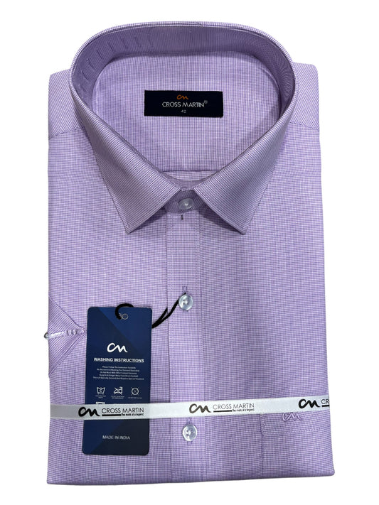 Southloom Pure Cotton Lavander Plain Shirt (XL HS)