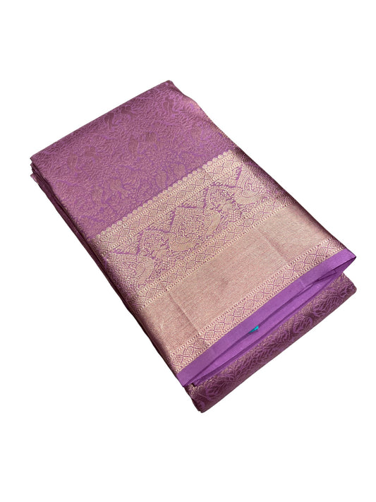 Southloom Pure Handloom Bridal Kanchipuram Silk Saree with Korvai Work