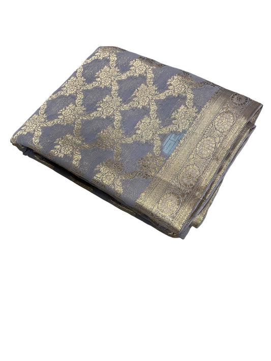 Southloom Georgete Banarasi Silk Saree with Woven Work on Body and Borders