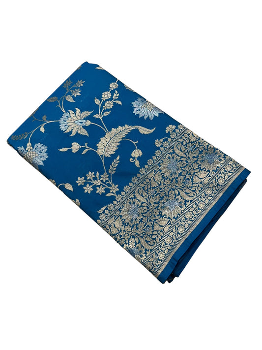 Southloom Pure Banarasi Silk Saree with Woven Work on Body and Borders