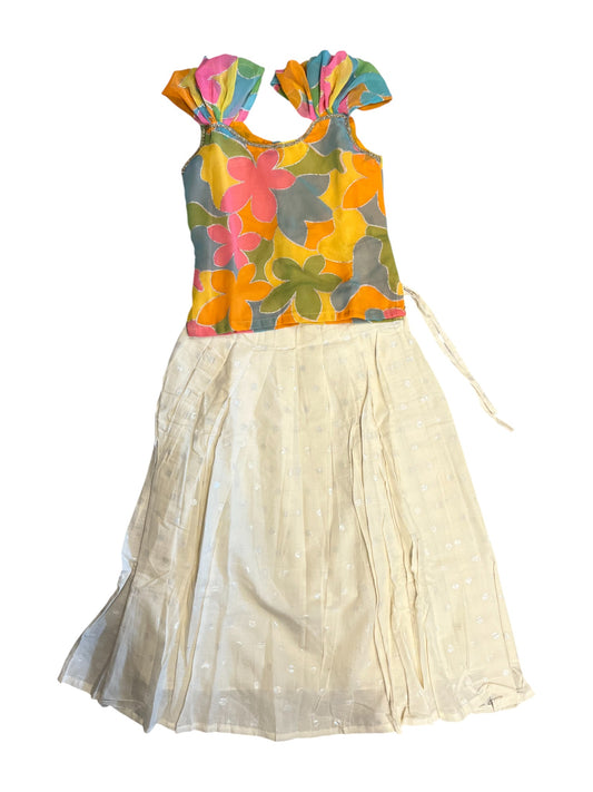 Southloom Kerala Cotton Pavada Blouse for Kids