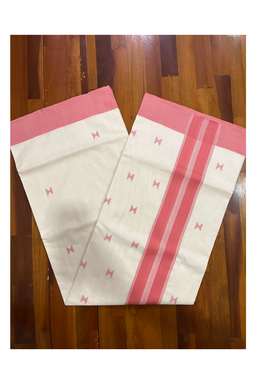 Southloom Premium Unakkupaavu Handloom Cotton Pink Butta Work Saree