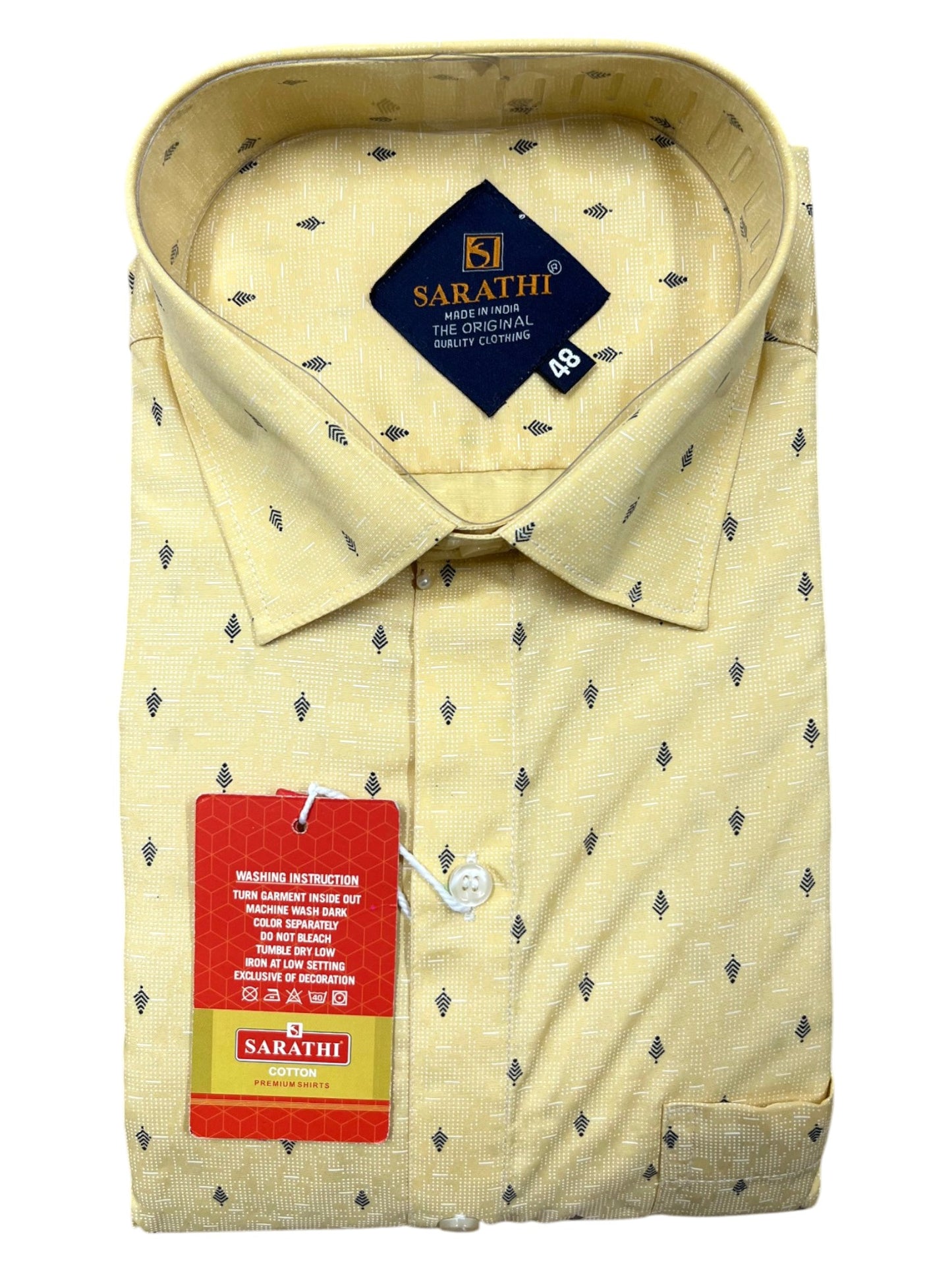 Southloom Pure Cotton Yellow Lines Shirt SLSHIRT 48 FS