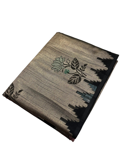 Southloom Banarasi Silk Saree with Woven Work on Body and Borders (Beige)