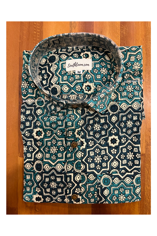 Southloom Jaipur Cotton Multi Coloured Hand Block Printed Shirt (Full Sleeves)