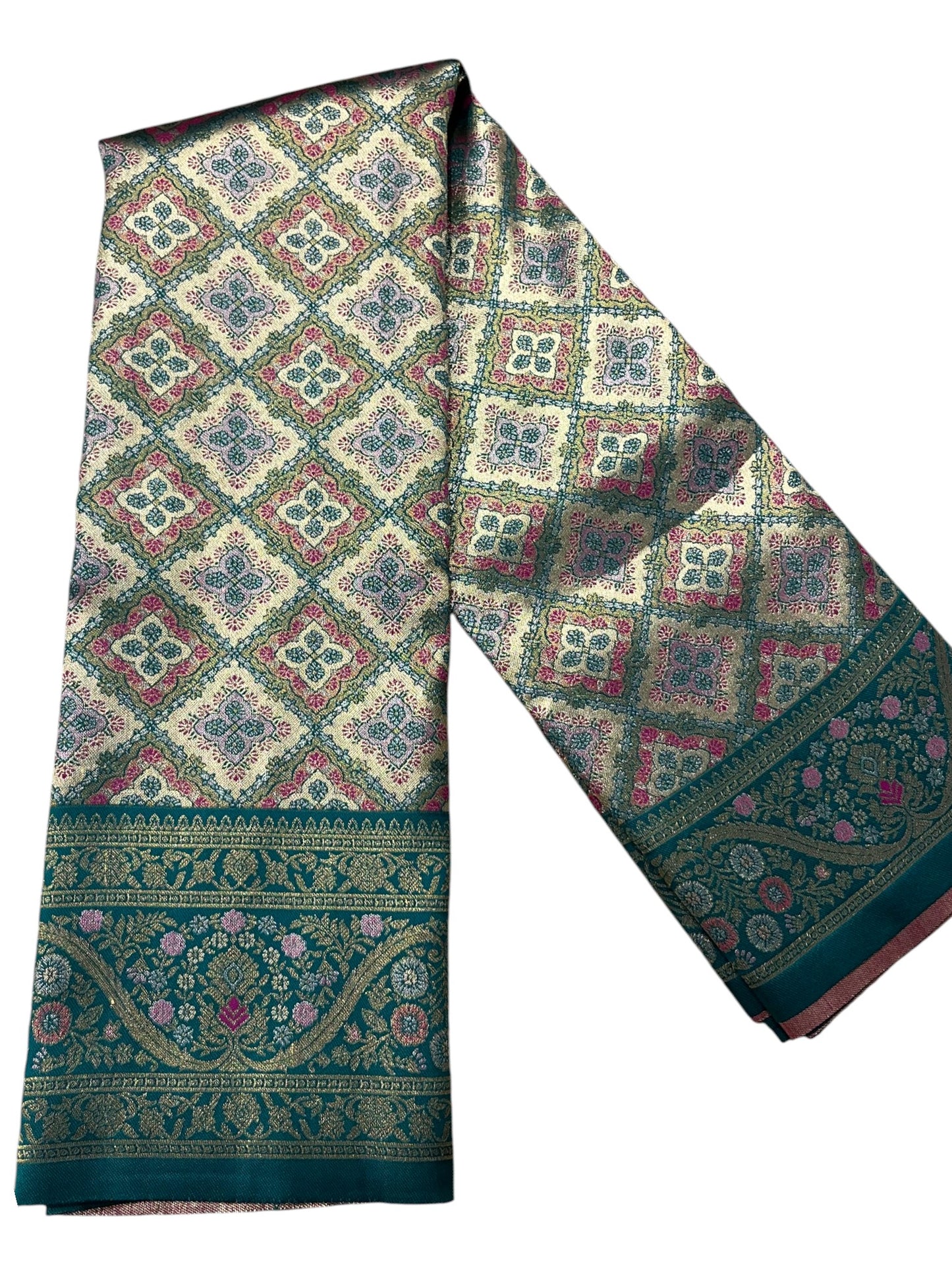 Southloom Semi Silk Saree with Woven Work on Body and Borders