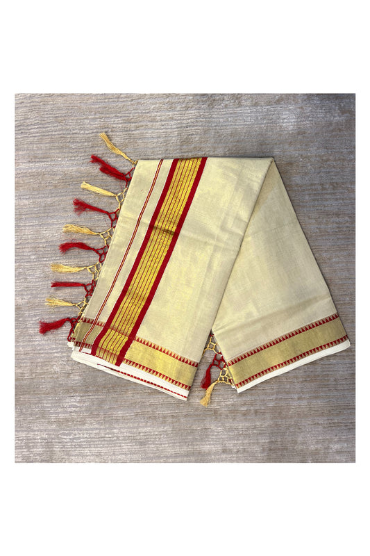 Southloom Kerala Tissue Kasavu Saree