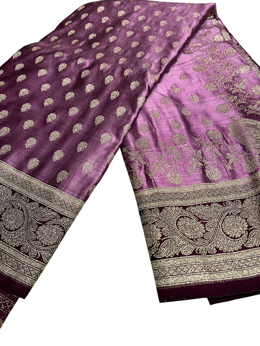 Southloom Satin Banarasi Silk Saree with Woven Work on Body and Borders
