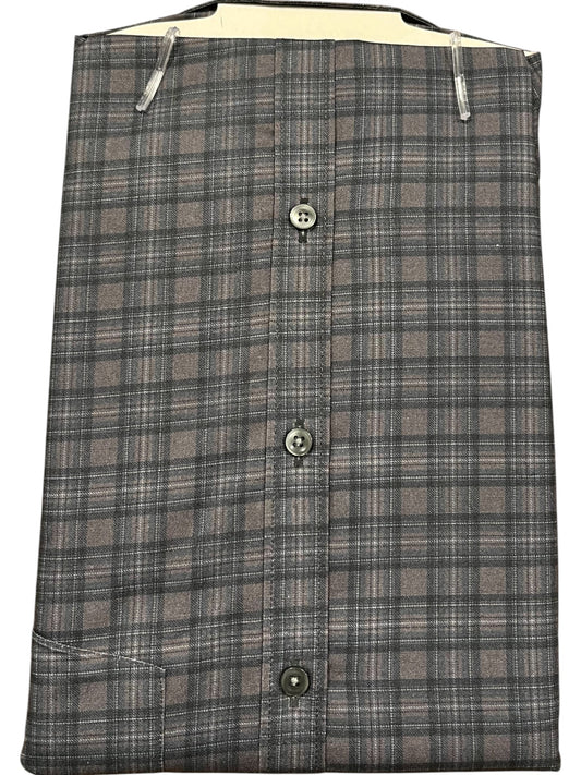 Southloom Pure Cotton Grey Check Shirt (44 HS)