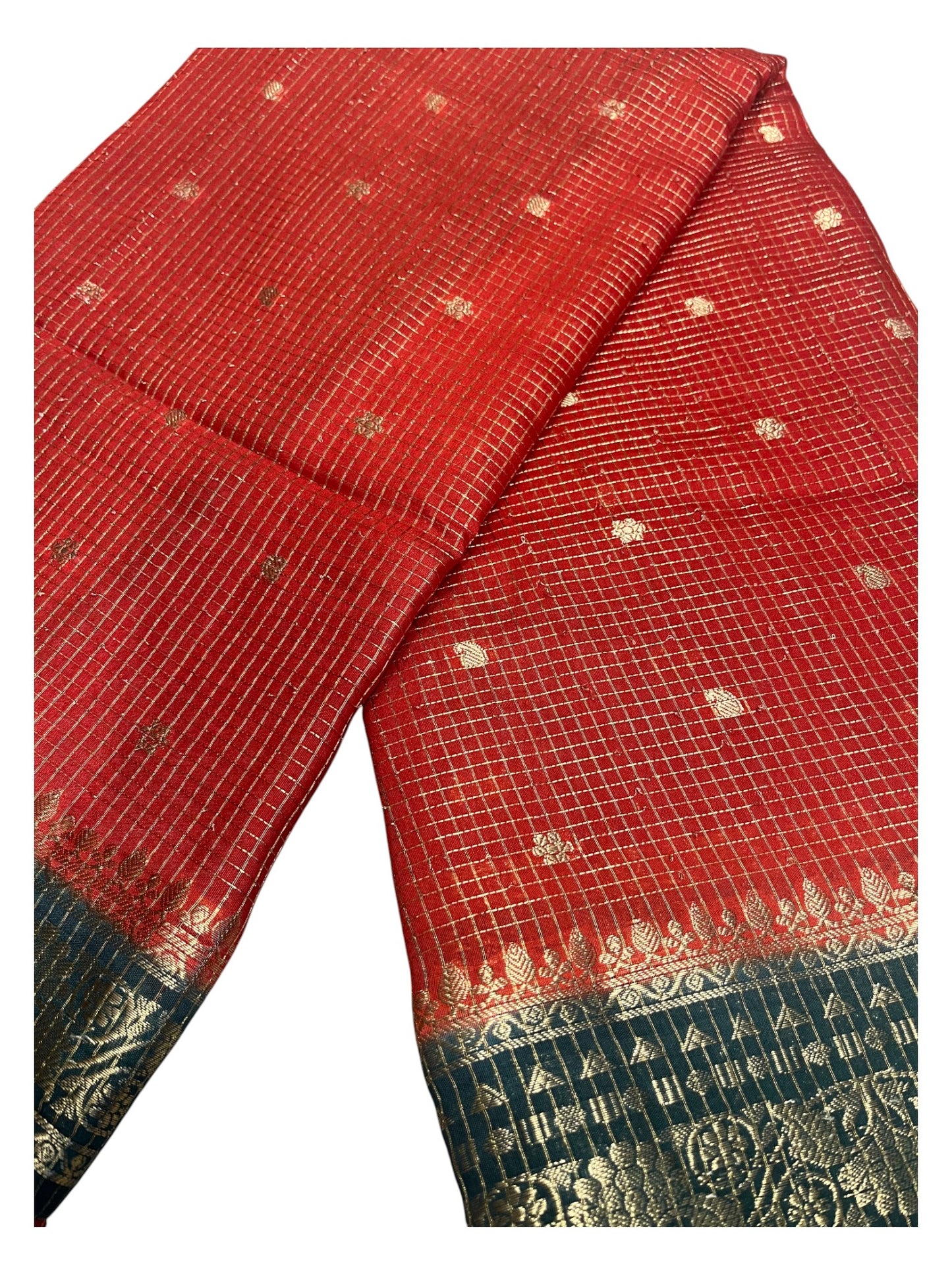 Southloom Banarasi Semi Silk Saree with Woven Work on Body( Red)