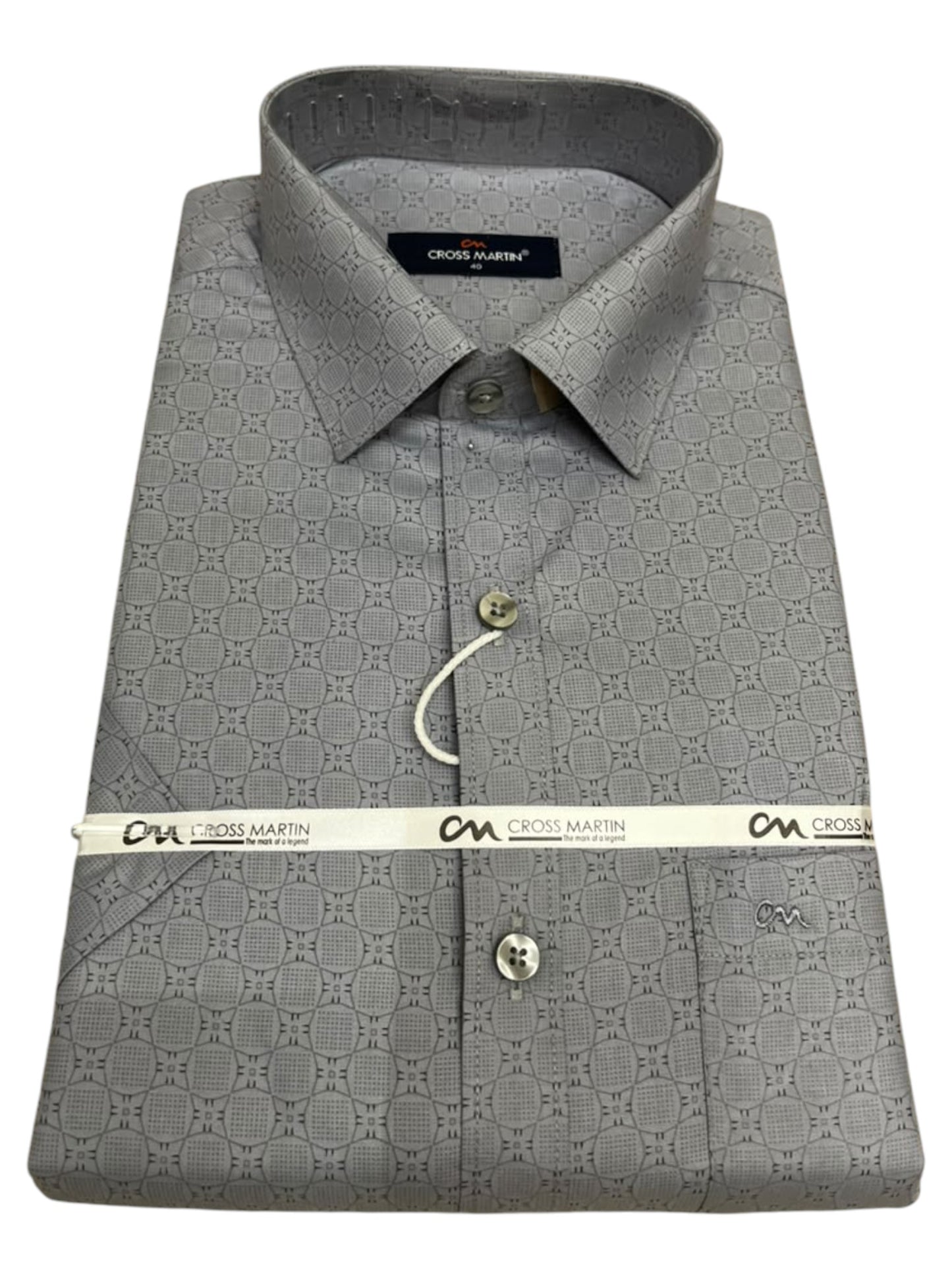 Southloom Pure Cotton Gray Printed Shirt SLSHIRT 40HS