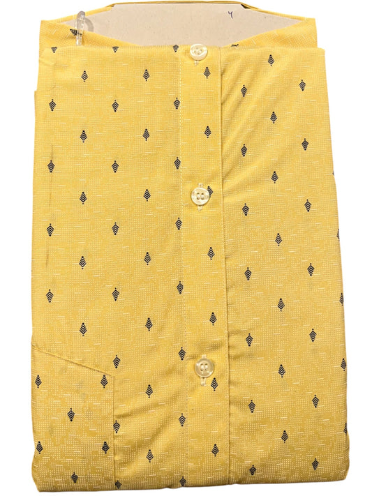 Southloom Pure Cotton Yellow Printed Shirt (48 FS)