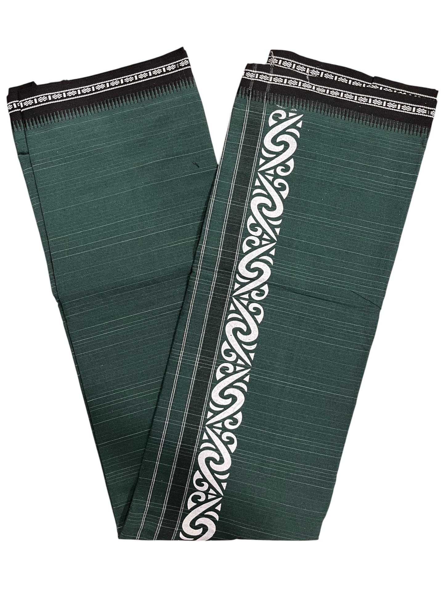 Southloom Green Printed Single Mundu / Otta Mundu / Lungi (South Indian Kerala Dhoti)