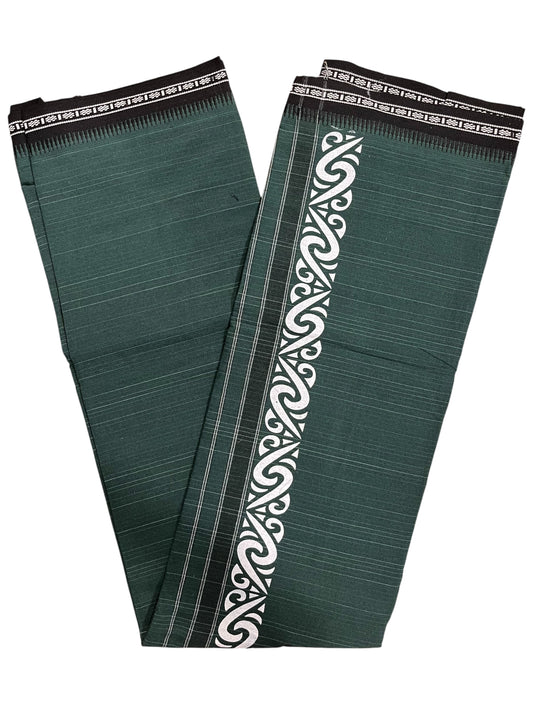 Southloom Green Printed Single Mundu / Otta Mundu / Lungi (South Indian Kerala Dhoti)