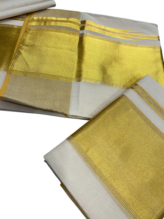 Southloom Super Premium Balaramapuram Handloom Cotton Unakkupaavu Wedding Pudava Set Mundu