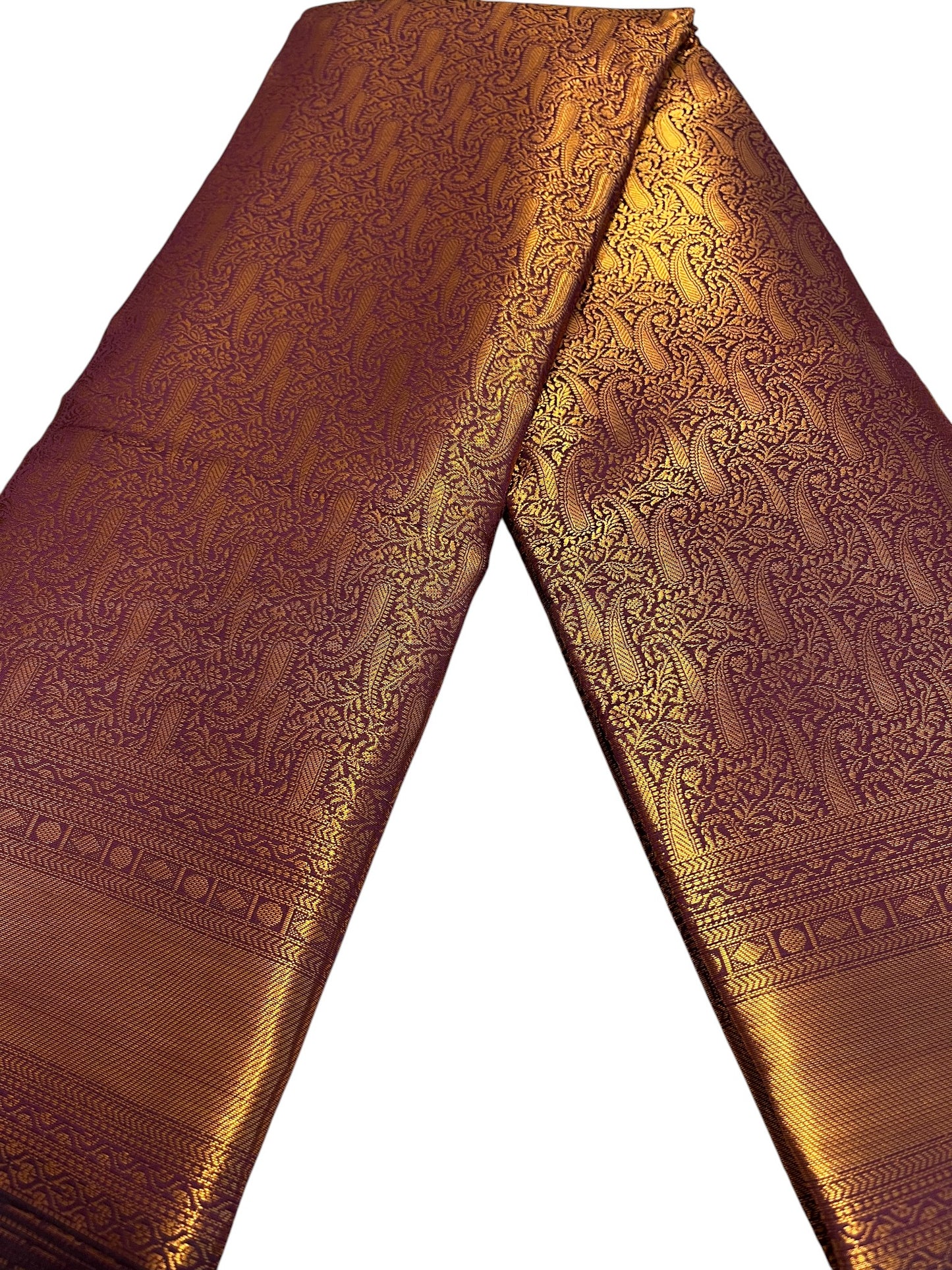 Southloom Premium Semi Silk Zari Work Brocade Saree in Bridal Purple with Matching Pallu