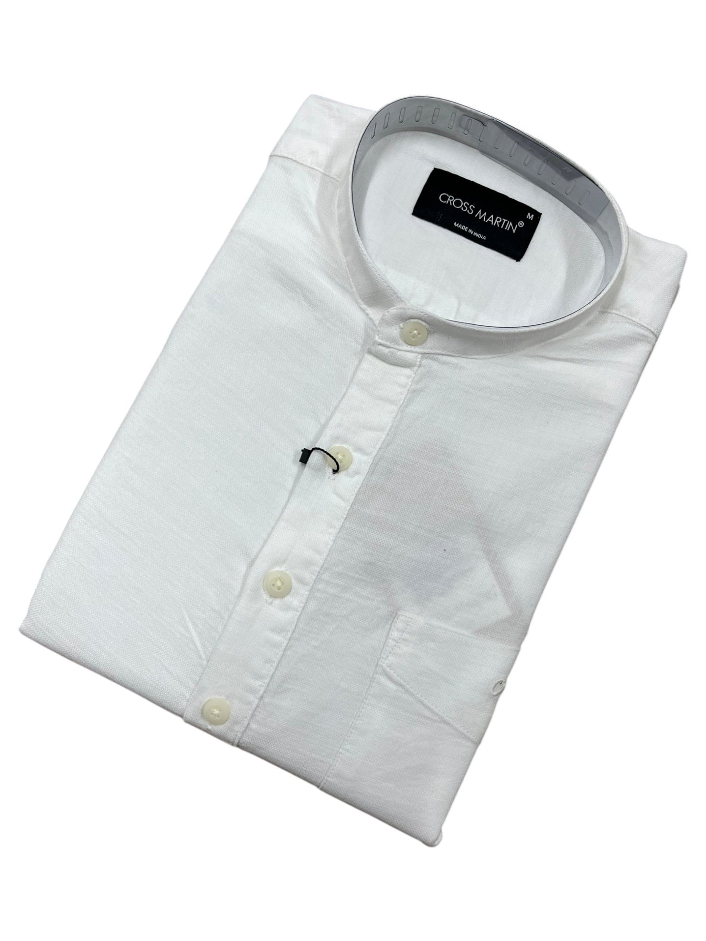 Southloom Pure White Short Cotton Kurta Shirt for Men
