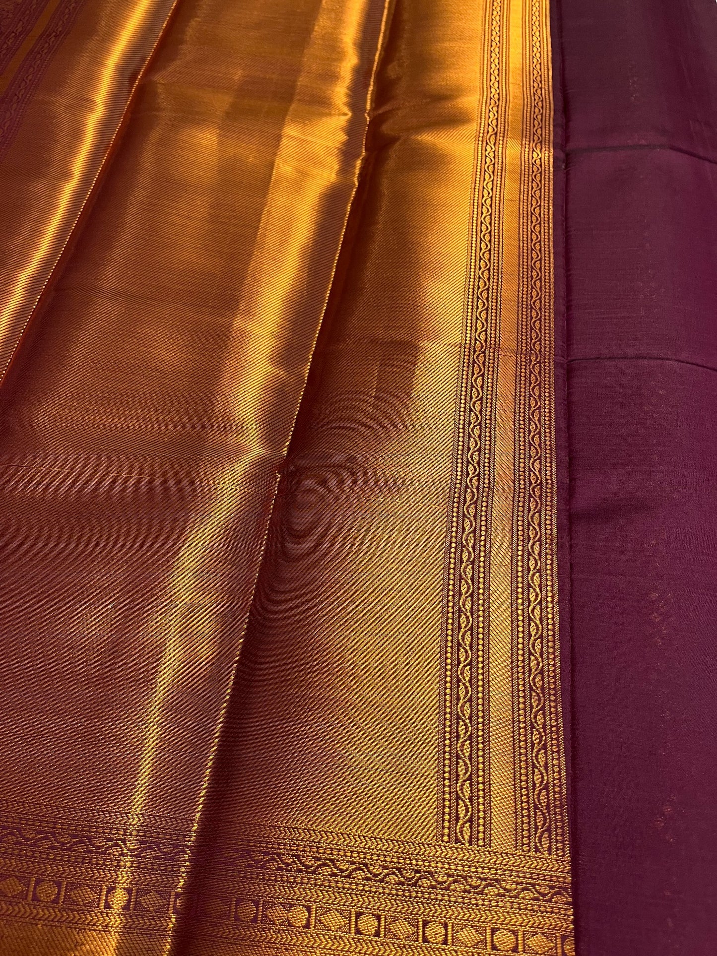 Southloom Premium Semi Silk Zari Work Brocade Saree in Bridal Purple with Matching Pallu