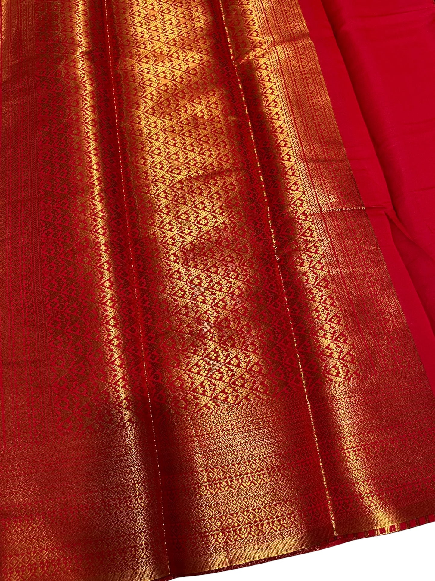 Southloom Premium Semi Silk Zari Work Brocade Saree in Bridal Red with Matching Pallu