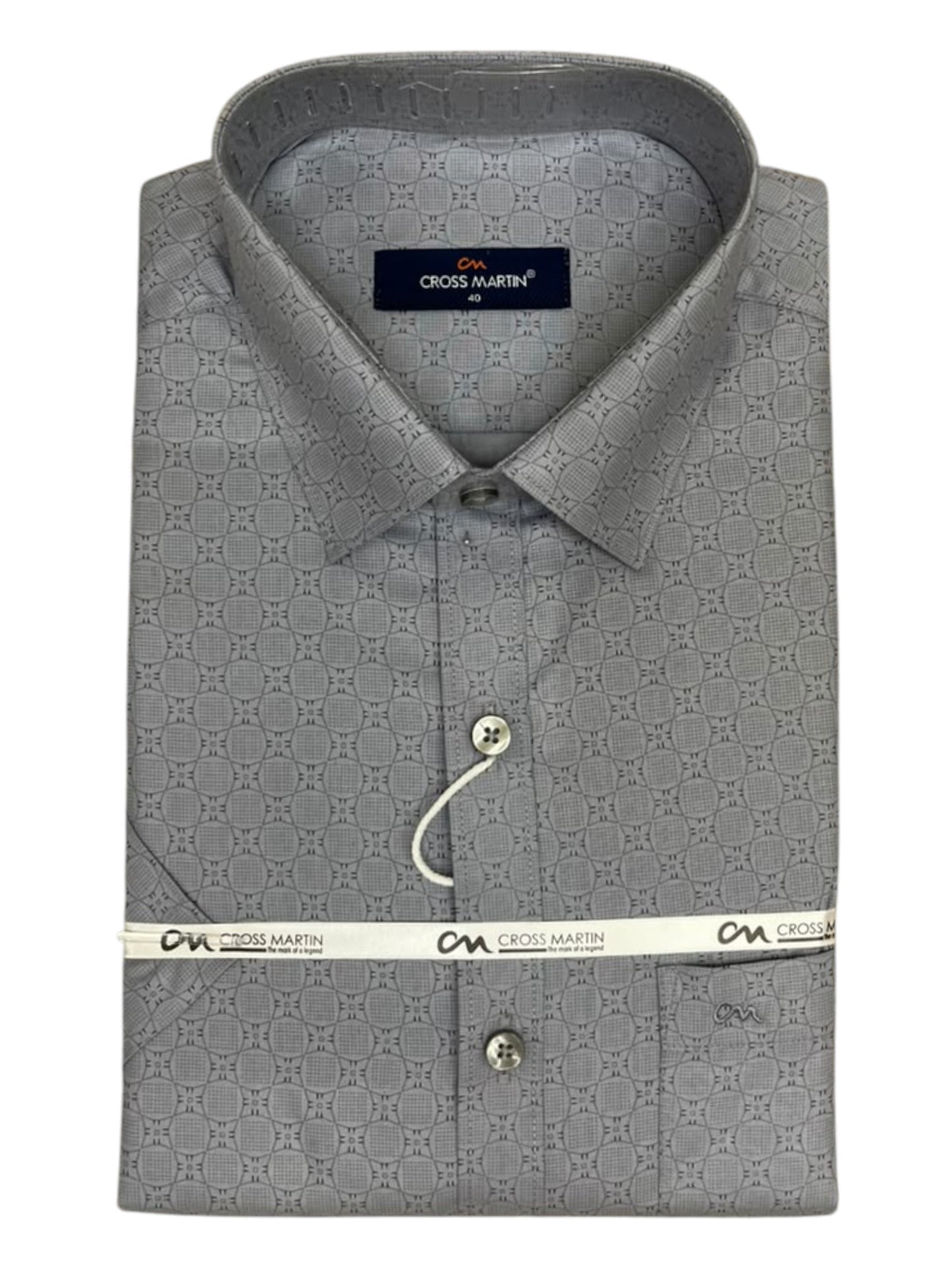 Southloom Pure Cotton Gray Printed Shirt SLSHIRT 40HS