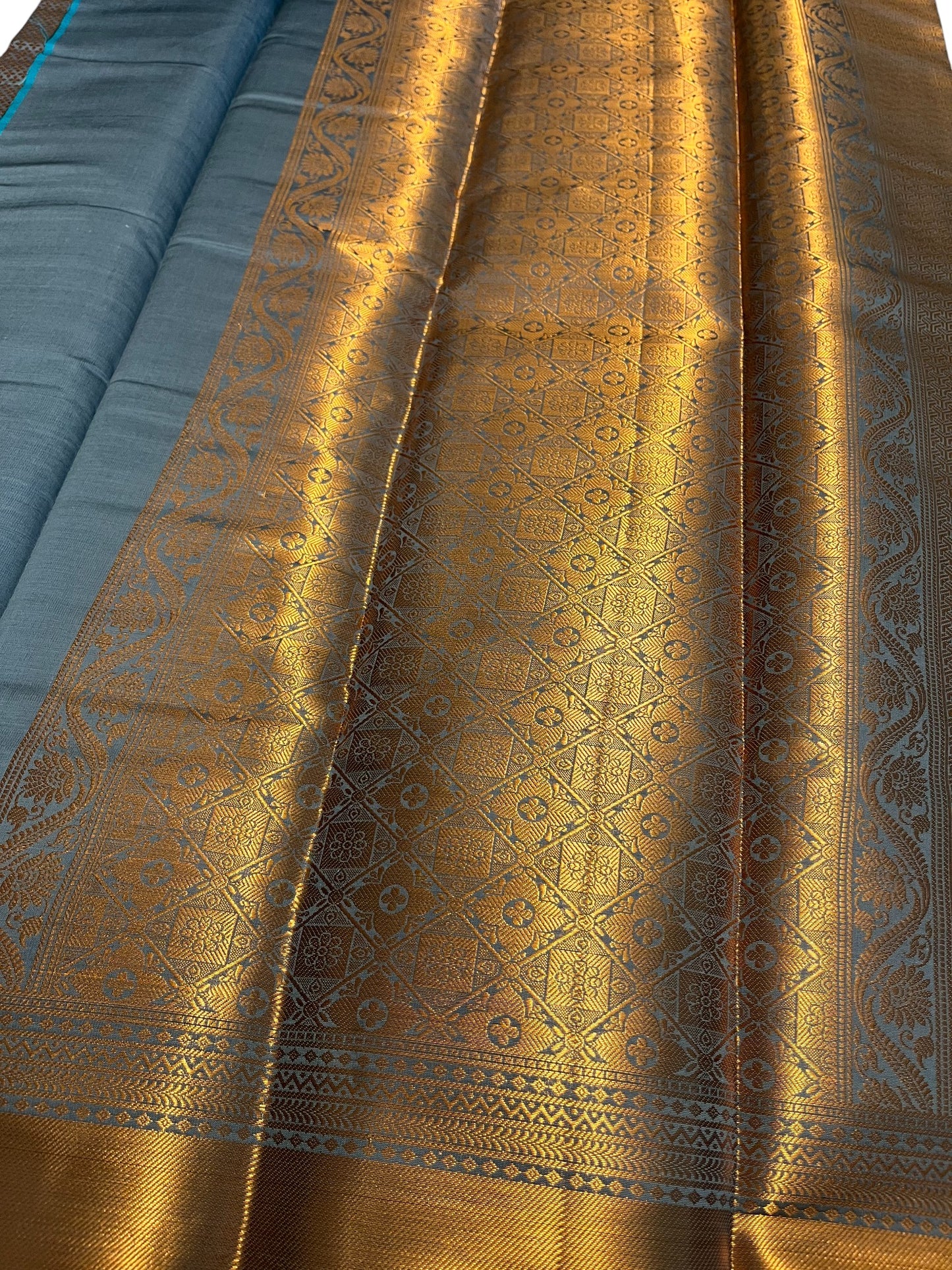 Southloom Premium Semi Silk Zari Work Brocade Saree in Bridal Green with Matching Pallu