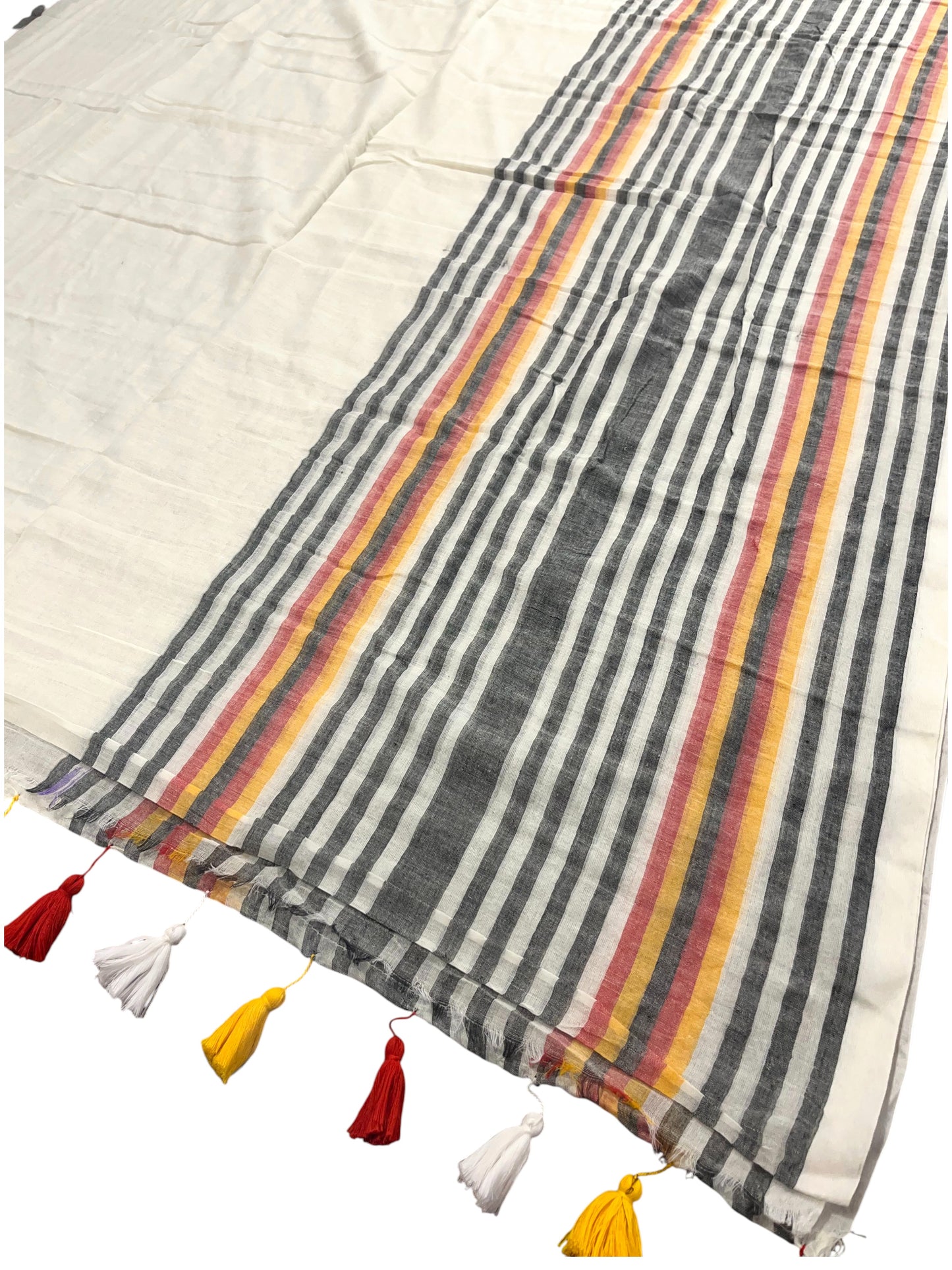 Southloom Mul Cotton 120 x 120 Soft Fabric Saree in Black Colour