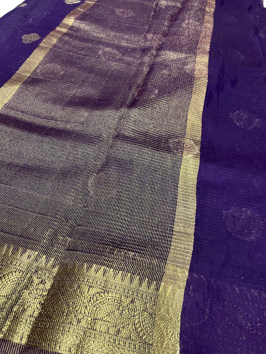 Southloom Georgete Banarasi Silk Saree with Woven Work on Body and Borders