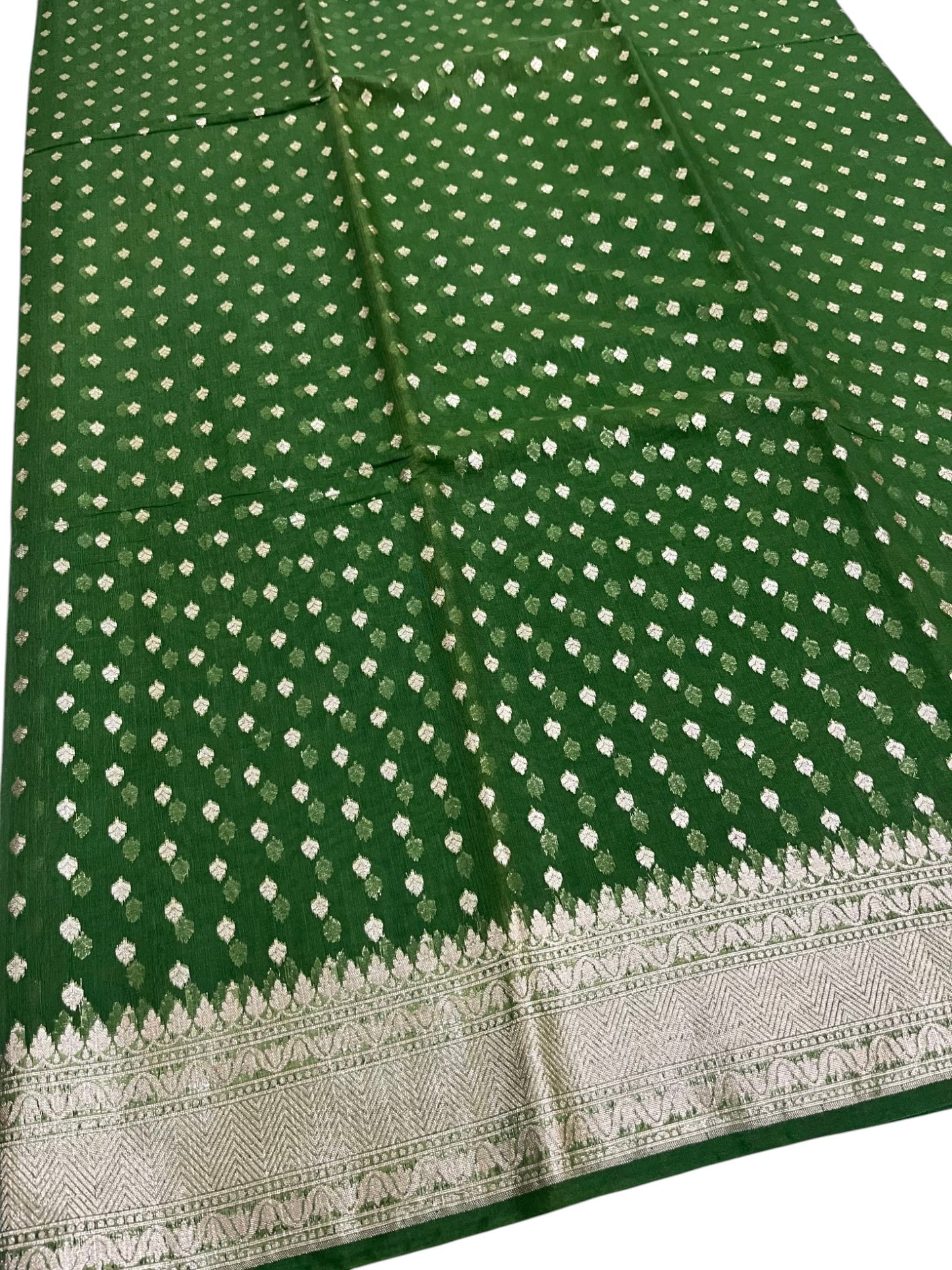Southloom Cotton Banarasi Silk Saree with Woven Work on Body and Borders (Yellow)
