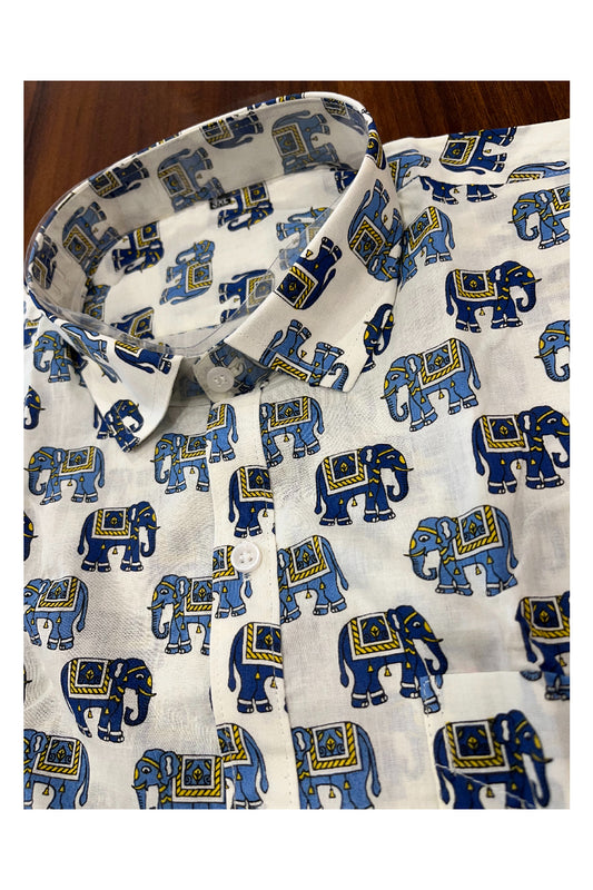 Southloom Jaipur Pure Cotton Printed Shirt For Men (3XL)