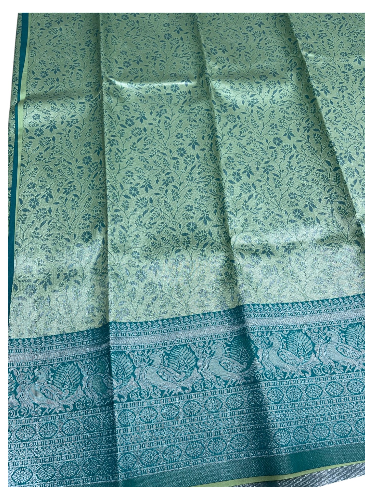 Southloom Tissue Silk Saree with Woven Work on Body and Borders