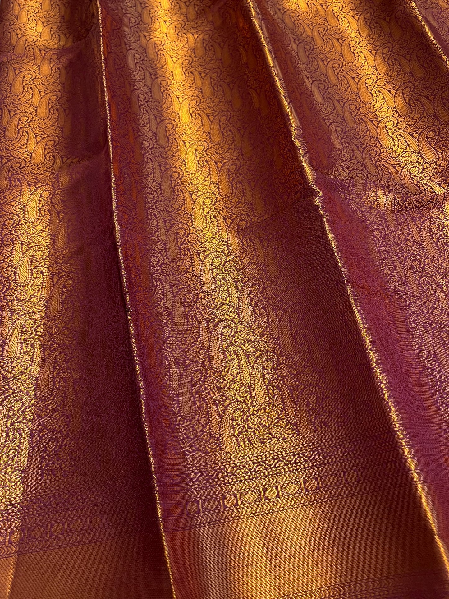 Southloom Premium Semi Silk Zari Work Brocade Saree in Bridal Purple with Matching Pallu