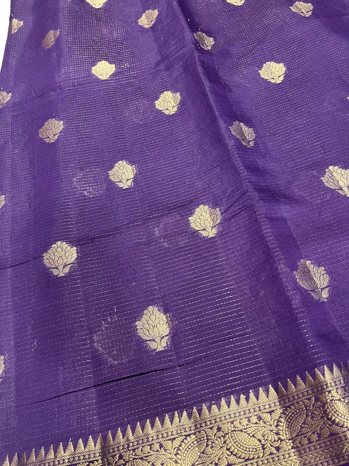 Southloom Georgete Banarasi Silk Saree with Woven Work on Body and Borders
