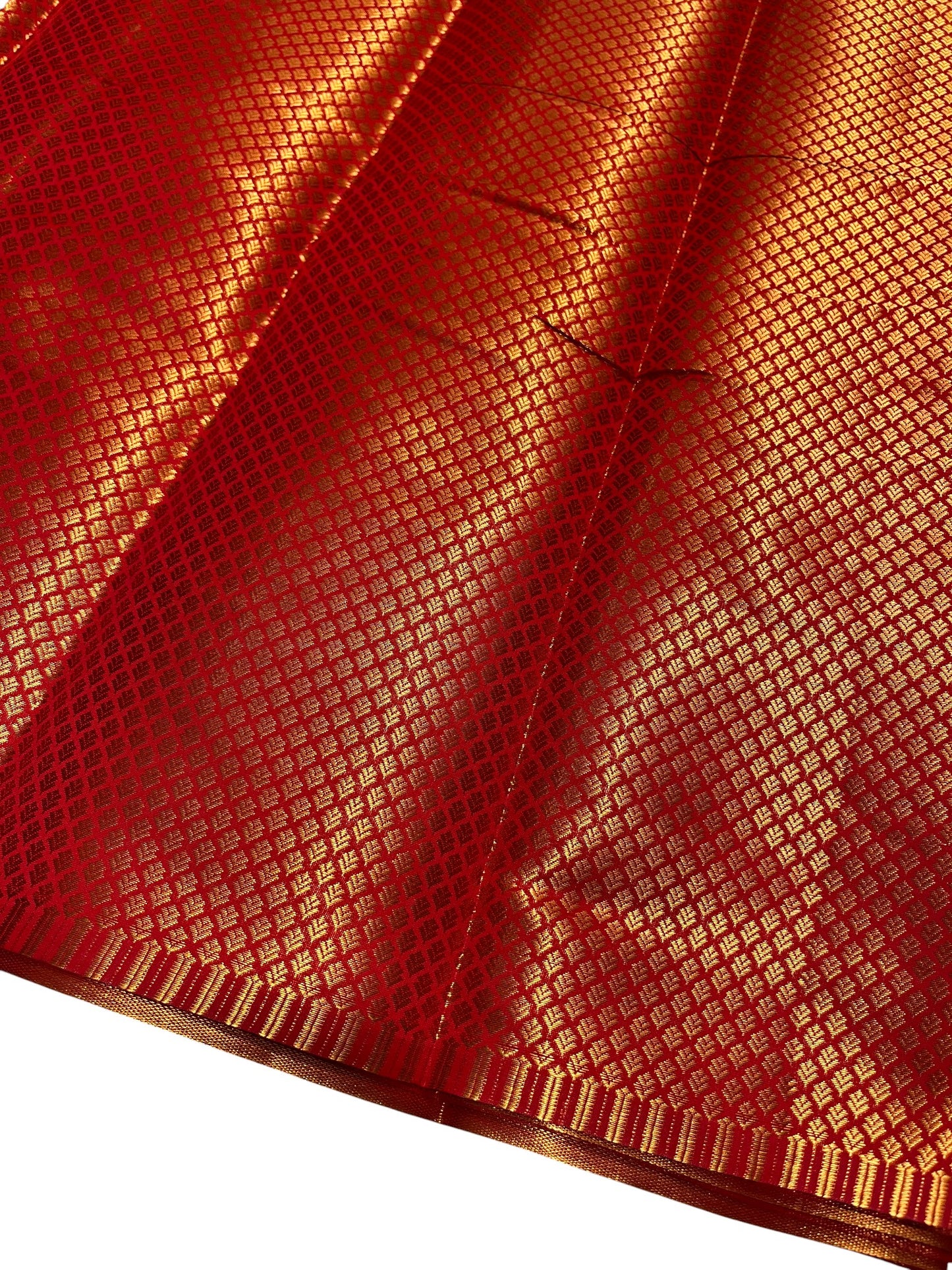 Southloom Premium Semi Silk Zari Work Brocade Saree in Bridal Red with Matching Pallu