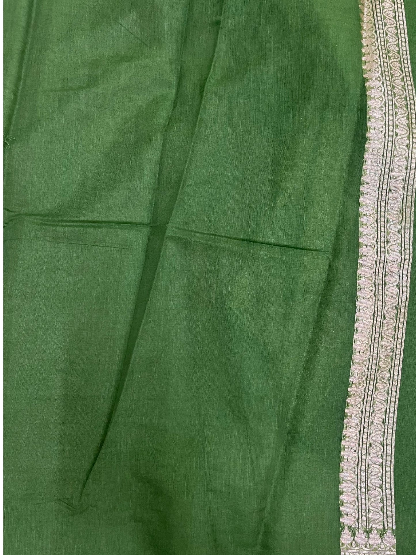 Southloom Cotton Banarasi Silk Saree with Woven Work on Body and Borders (Yellow)