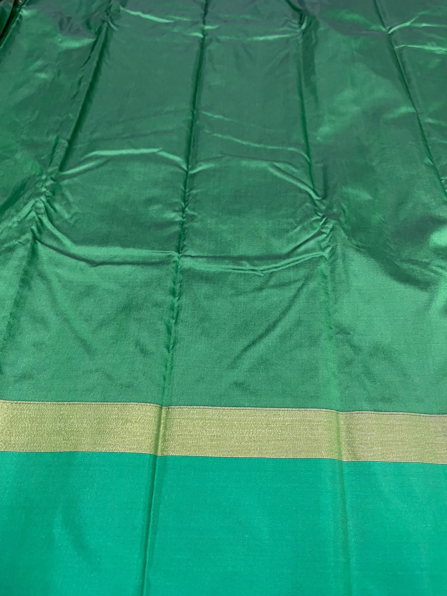 Southloom Semi Silk Saree with Silver Butta Work on Body Blue And Green