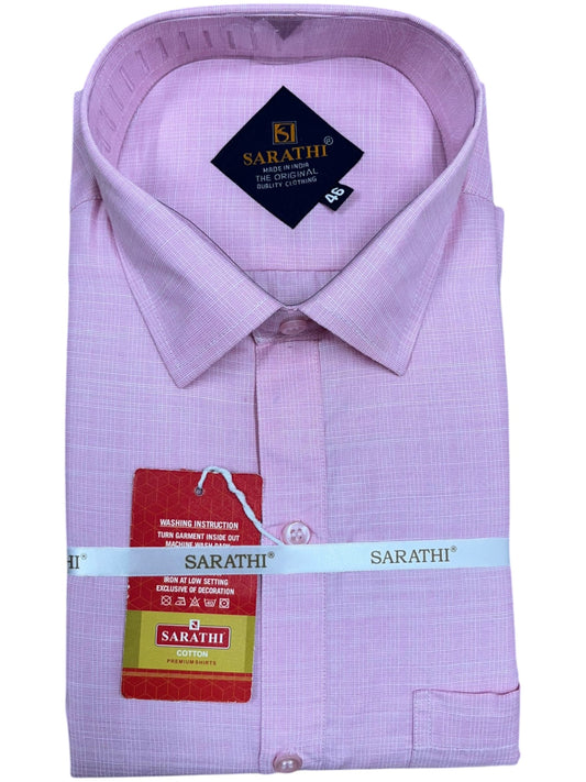 Southloom Pure Cotton Pink Plain Shirt SLSHIRT 46 FS