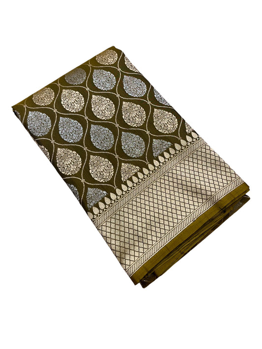 Southloom Pure Banarasi Silk Saree with Woven Work on Body and Borders