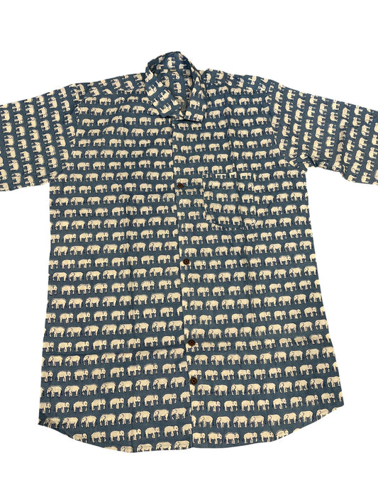 Southloom Jaipur Pure Cotton Block Printed Shirt for Men (Medium)