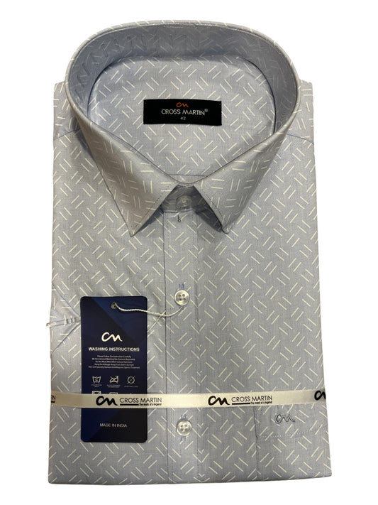 Southloom Pure Cotton Blue Printed Shirt (XL HS)
