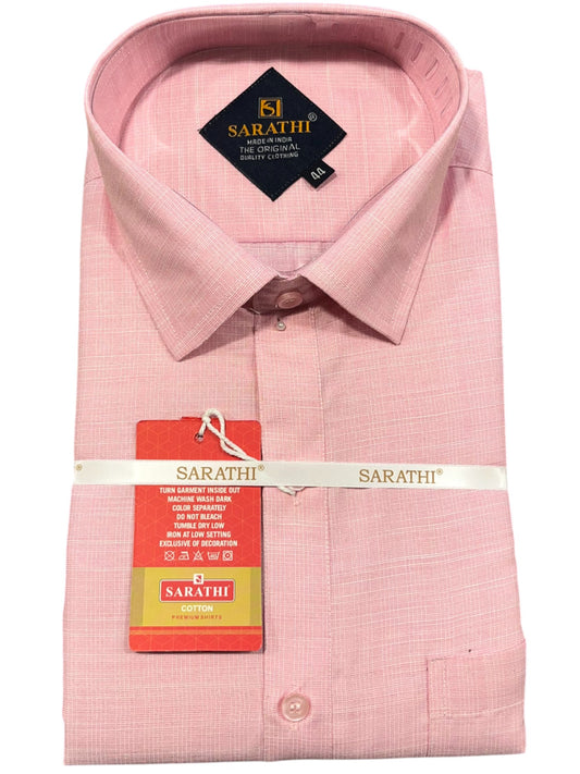 Southloom Pure Cotton Pink plain Shirt (44 FS)