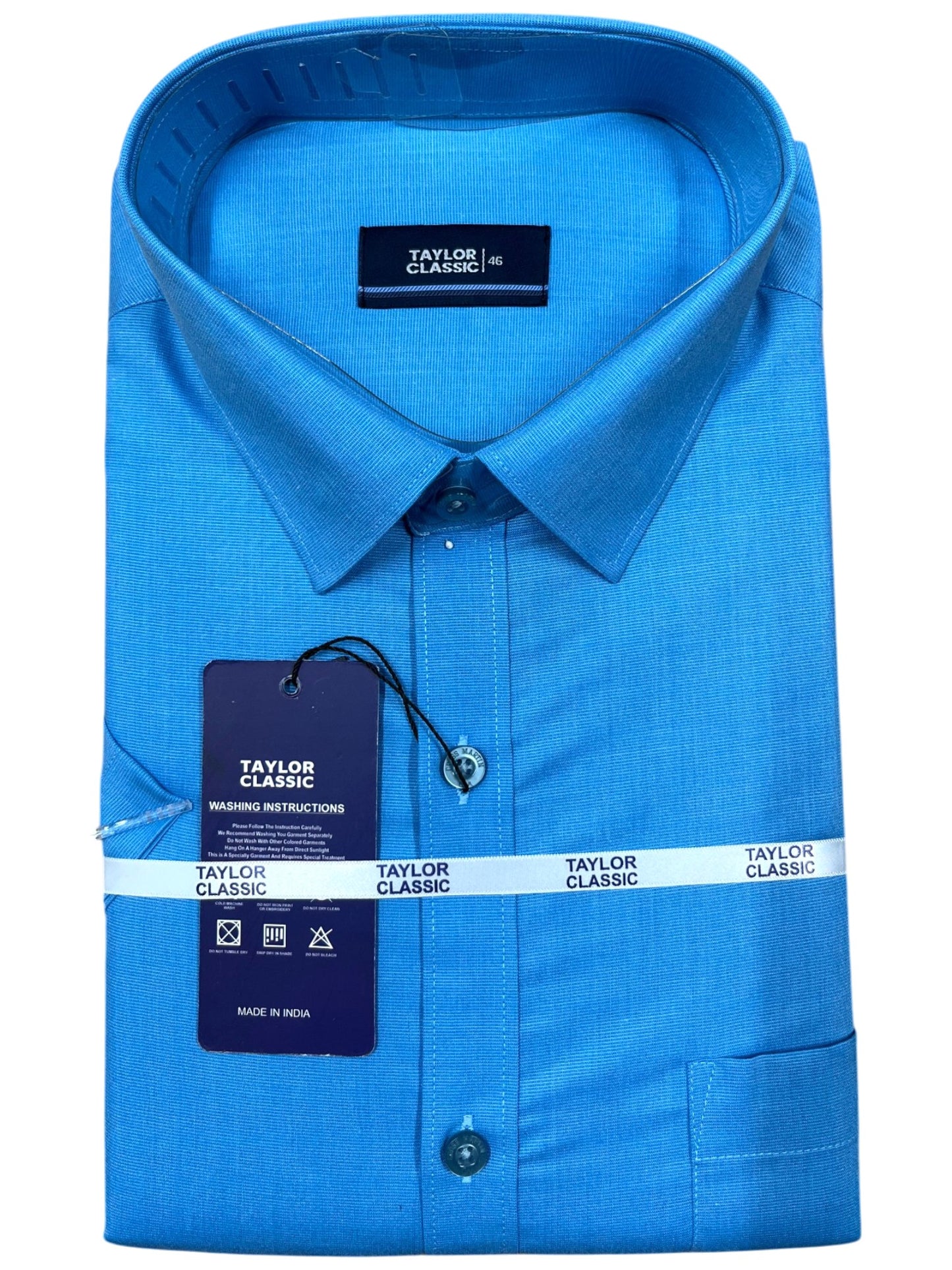 Southloom Pure Cotton Blue Plain Shirt SLSHIRT 46 HS