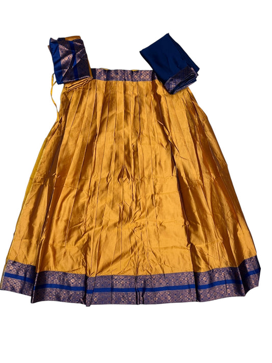Southloom Semi Silk Dhavani Set with Pavada and Yellow Blouse PieceSLDHAVANI SL542