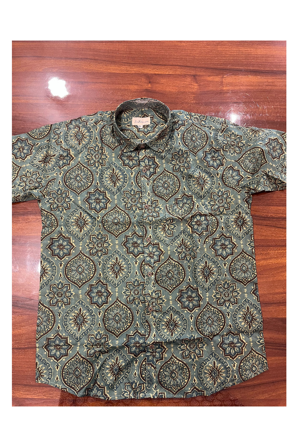 Southloom Jaipur Pure Cotton Printed Shirt For Men (XL)