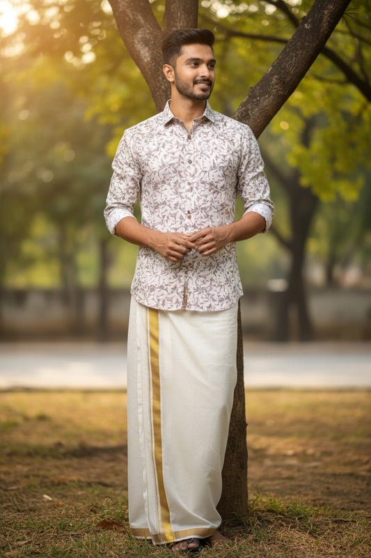Southloom Pure Cotton Printed Shirt SLSHIRT 42 FS
