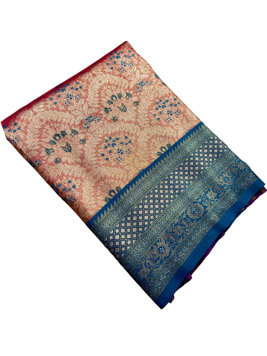 Southloom Semi Silk Saree with Woven Work on Body and Borders