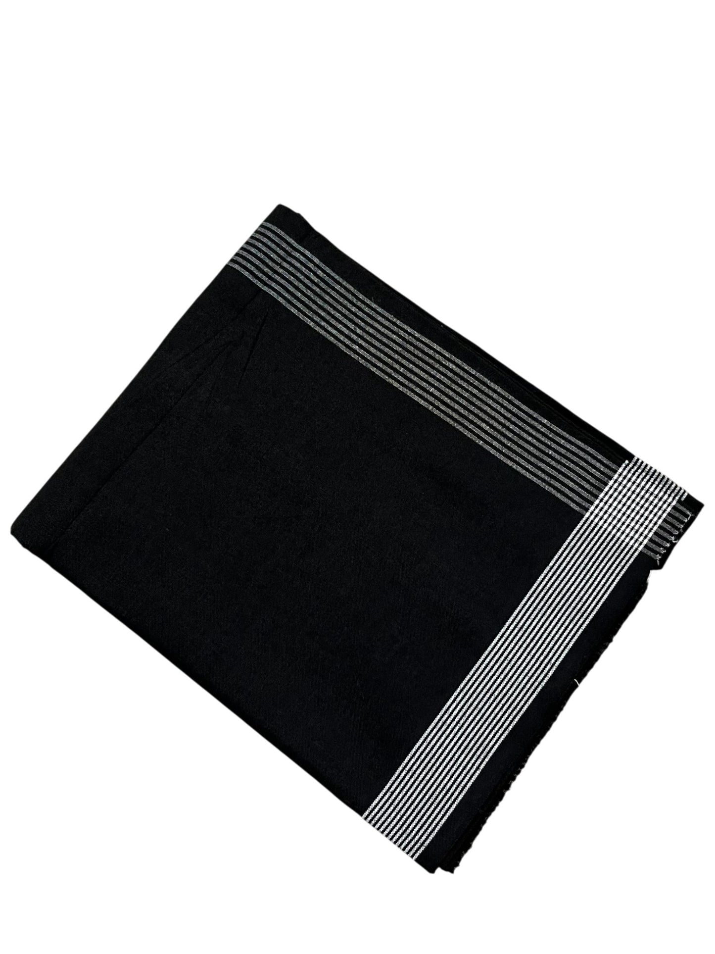 Southloom Black Printed Single Mundu / Otta Mundu / Lungi (South Indian Kerala Dhoti)