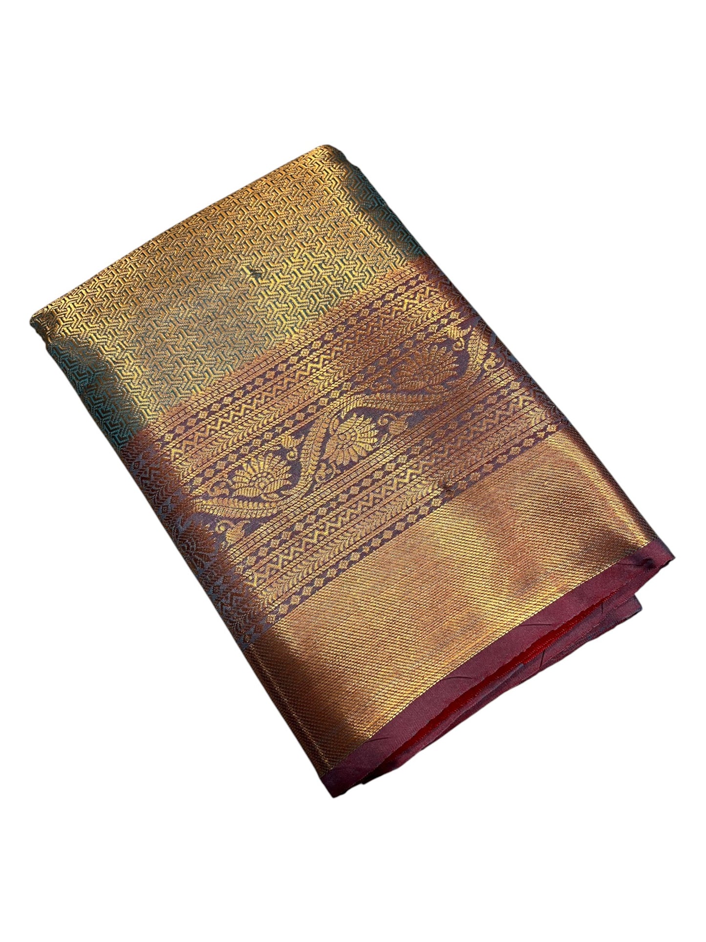 Southloom Premium Semi Silk Zari Work Brocade Saree in Bridal Blue with Matching Pallu