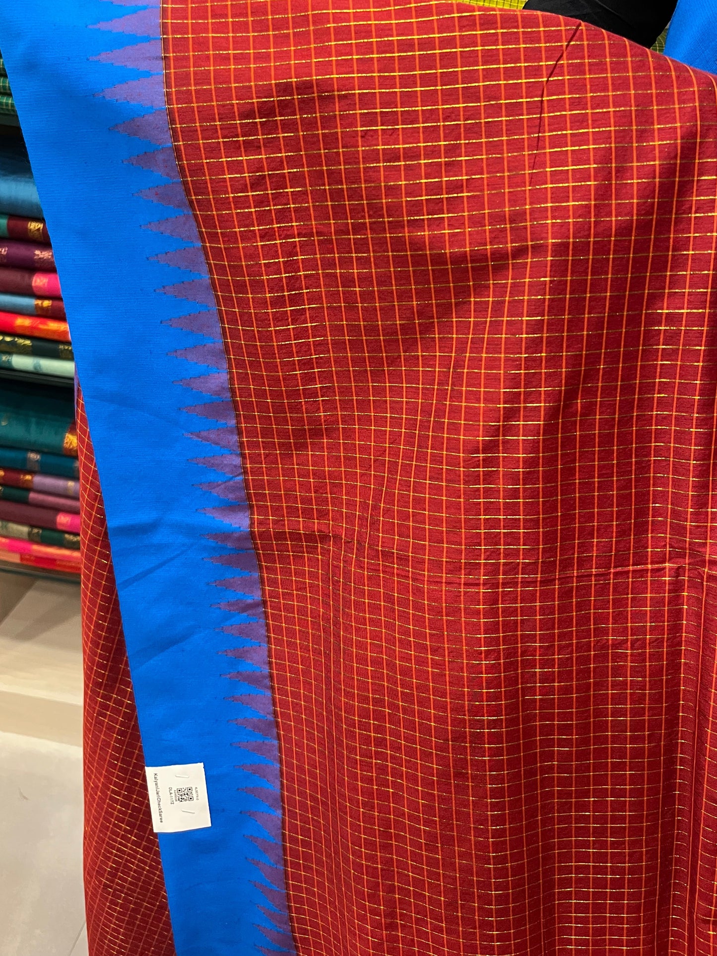 Maroon & Blue Kalyani Cotton SL236